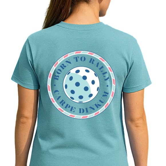Born to Rally Pickleball Shirt- Carpe Dinkem Super Soft Tee for Women- NWT - Picture 1 of 3
